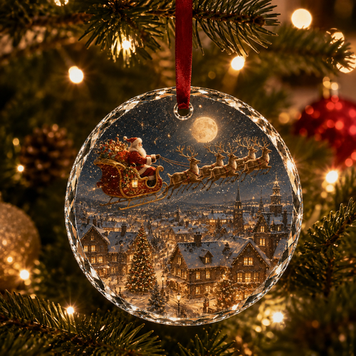 🎄 Christmas Landscape Scene Ornament