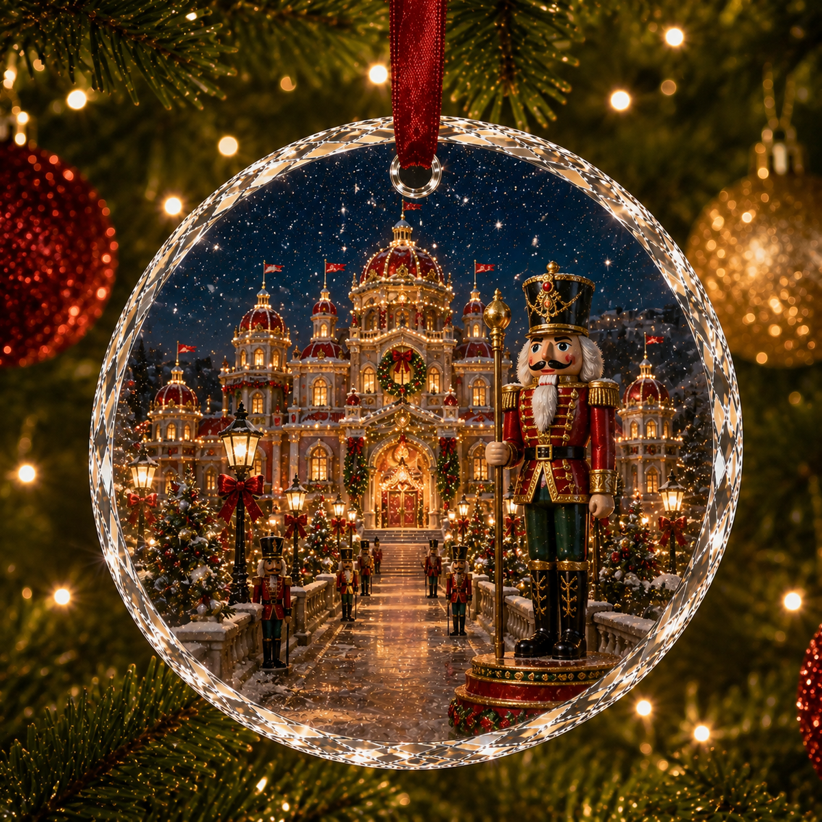 🎄 Christmas Landscape Scene Ornament