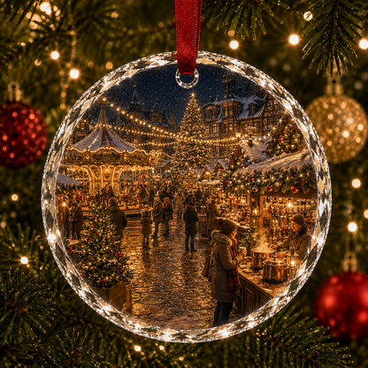 🎄 Christmas Landscape Scene Ornament