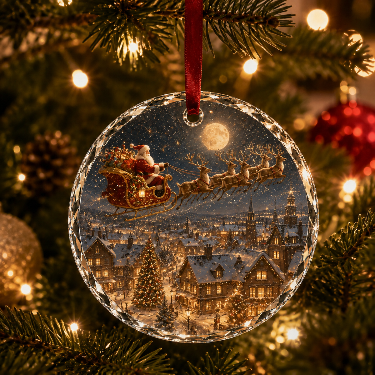 🎄 Christmas Landscape Scene Ornament