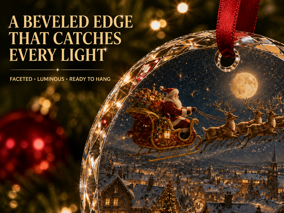 🎄 Christmas Landscape Scene Ornament