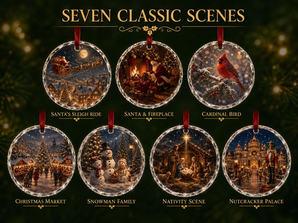 🎄 Christmas Landscape Scene Ornament