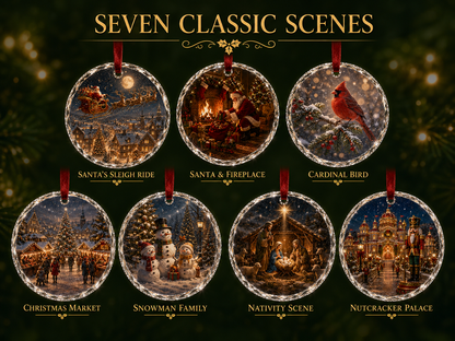🎄 Christmas Landscape Scene Ornament
