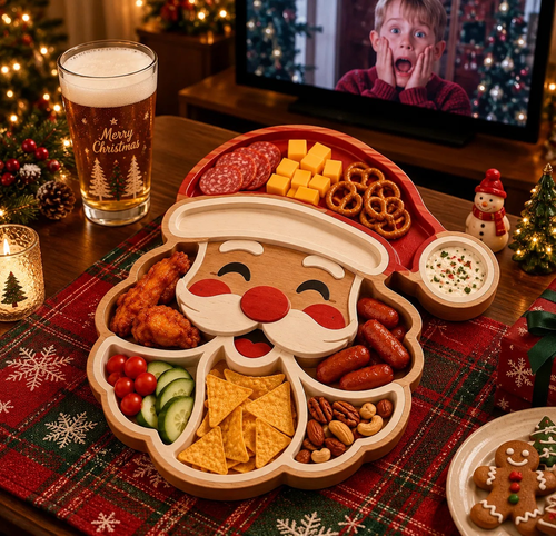 🎄 Christmas Snack Serving Tray – Make Holiday Snacking More Fun 🍿✨