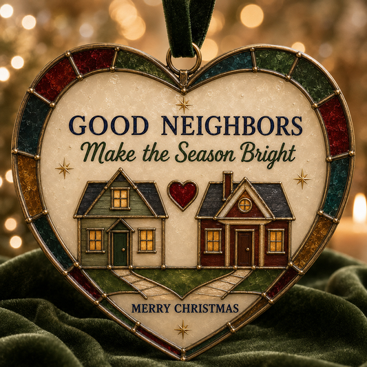 💖 Heartfelt Stained-Glass Style Christmas Ornament