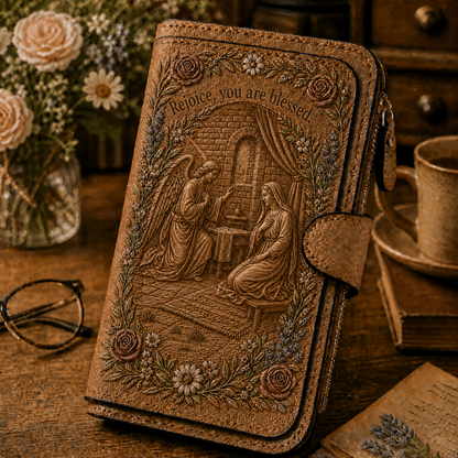 Nativity Story Embossed Leather Wallet – Celebrate Your Faith Every Day