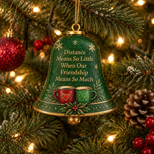 🔔 Sentimental Christmas Bell Ornament – 3D Keepsake with Gold Accents & Heartfelt Verse&nbsp;