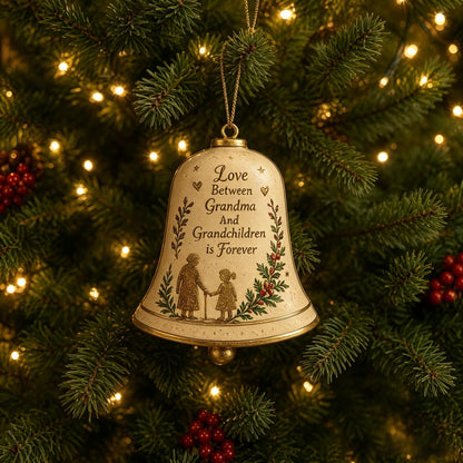 🔔 Sentimental Christmas Bell Ornament – 3D Keepsake with Gold Accents & Heartfelt Verse&nbsp;