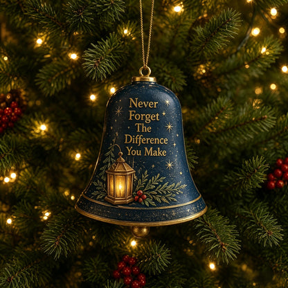 🔔 Sentimental Christmas Bell Ornament – 3D Keepsake with Gold Accents & Heartfelt Verse&nbsp;