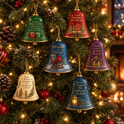 🔔 Sentimental Christmas Bell Ornament – 3D Keepsake with Gold Accents & Heartfelt Verse&nbsp;