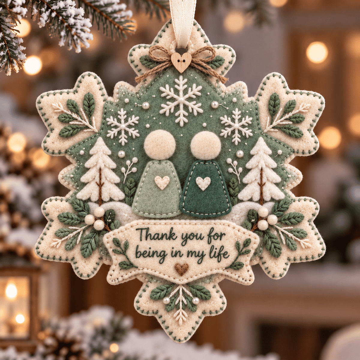 🧶Handcrafted Felt Holiday Ornament