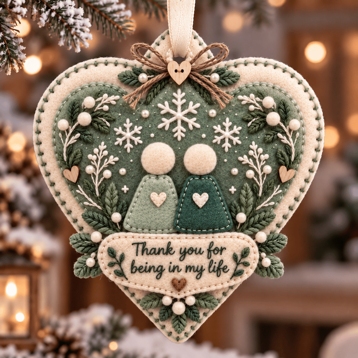 🧶Handcrafted Felt Holiday Ornament