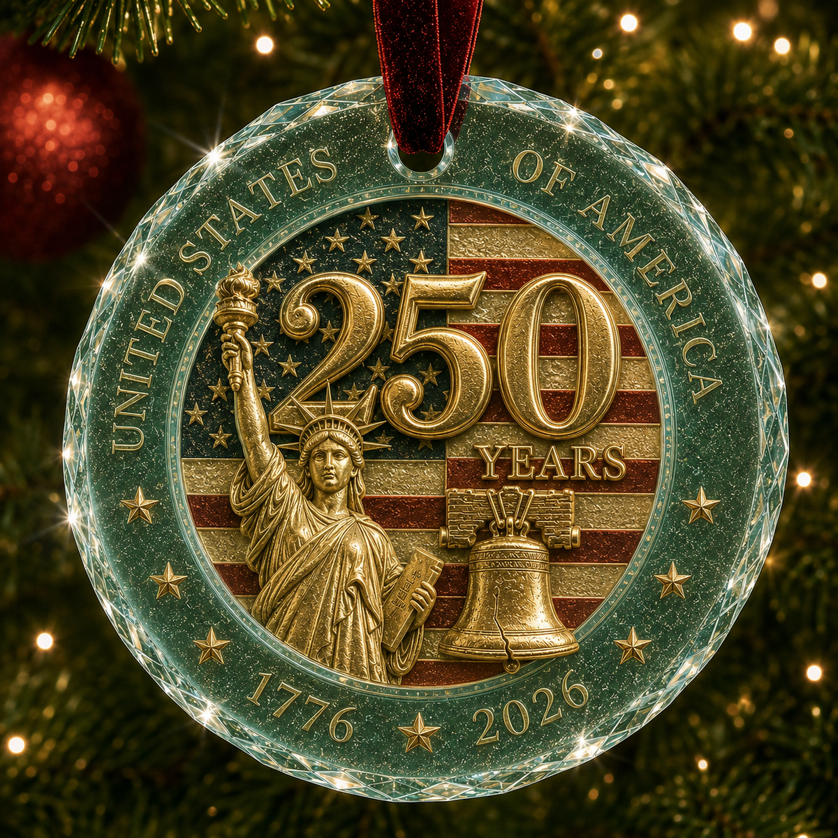 🎄2026 America 250th Anniversary Christmas Ornament