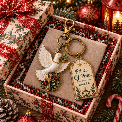 🎄🕊️Christian Nativity Keychain – Religious Christmas Keychain Set