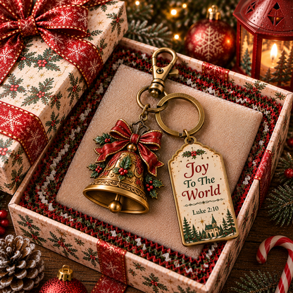 🎄🕊️Christian Nativity Keychain – Religious Christmas Keychain Set