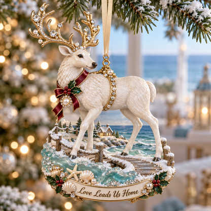 🎄Coastal Christmas Ornament – Sea Glass &amp; Shell Memory Keepsake