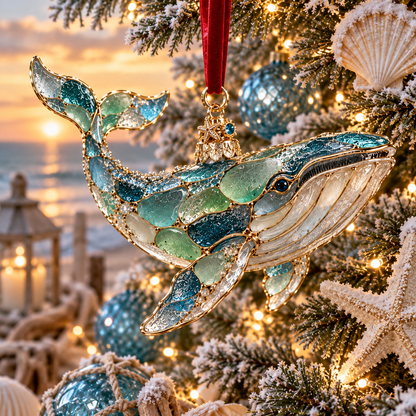 Ocean Christmas Series Sea Glass Ornament Collection