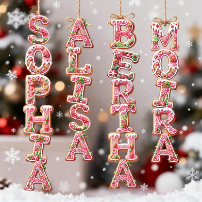 Personalized Gingerbread Letter Name Ornament