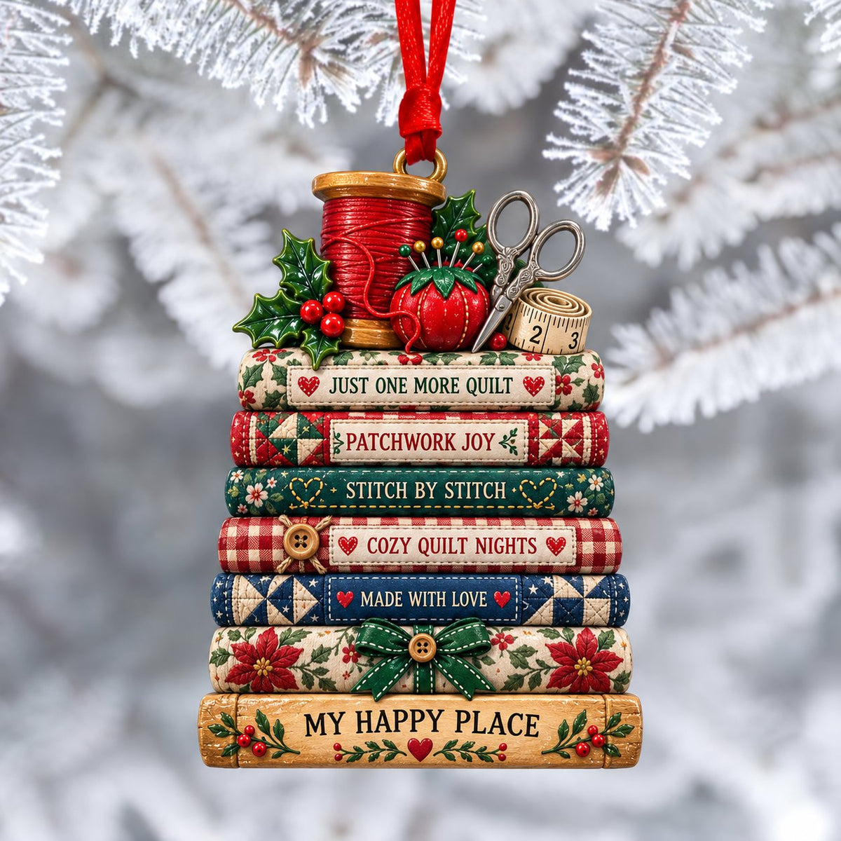📚✨Stacked Book Keepsake Ornament