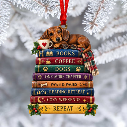📚✨Stacked Book Keepsake Ornament