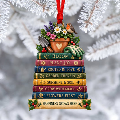 📚✨Stacked Book Keepsake Ornament