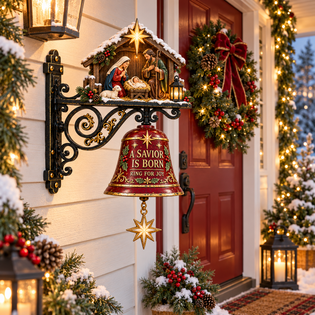 ✨🔔Jesus Nativity Christmas Door Bell