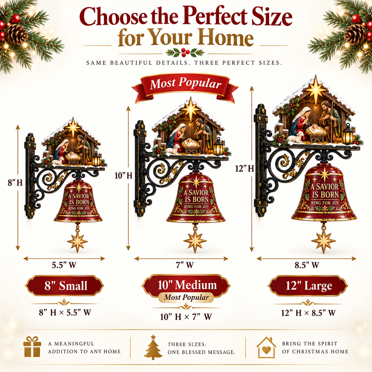 ✨🔔Jesus Nativity Christmas Door Bell
