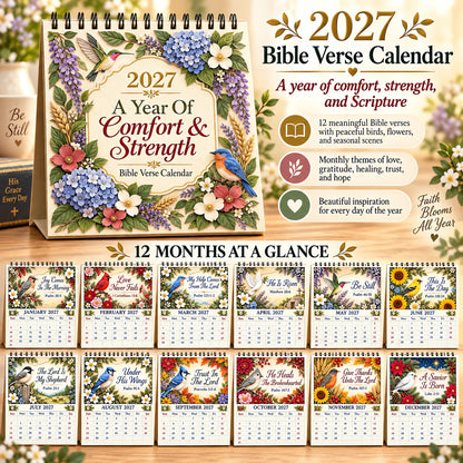 🗓️✨ 2027 Bible Verse Calendar – A Year Of Comfort, Strength & Scripture