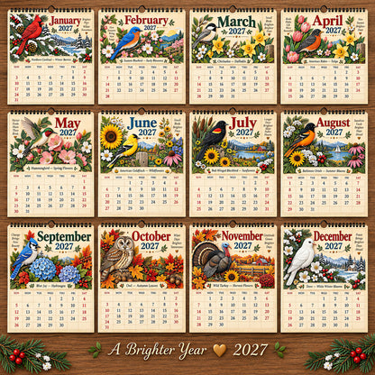 2027 Birds Of America Wall Calendar
