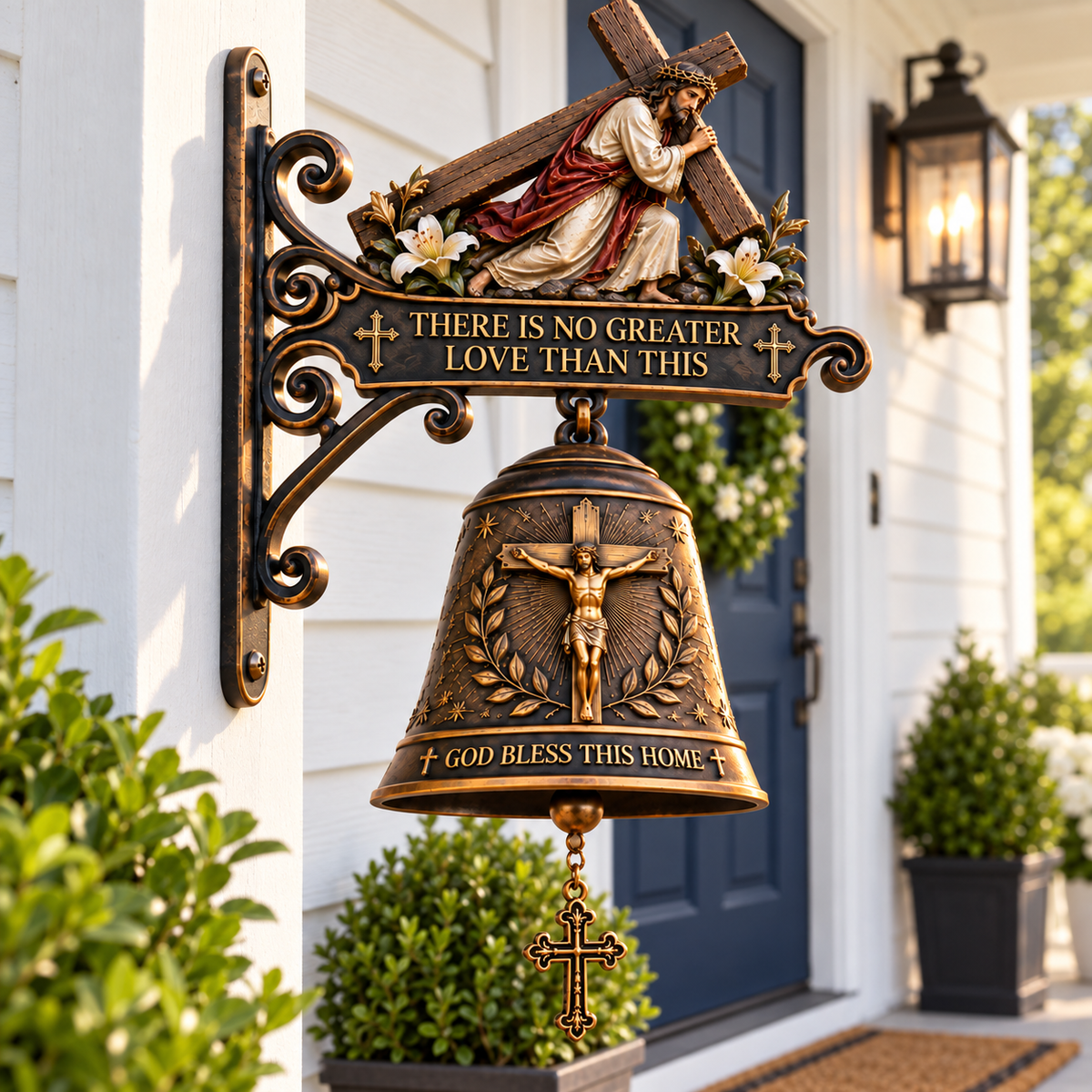 ✝️ Jesus Cross Christian Hanging Bell