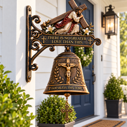 ✝️ Jesus Cross Christian Hanging Bell