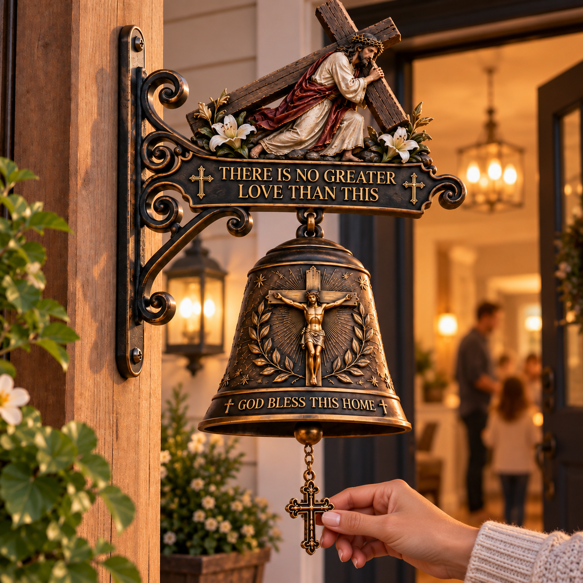 ✝️ Jesus Cross Christian Hanging Bell