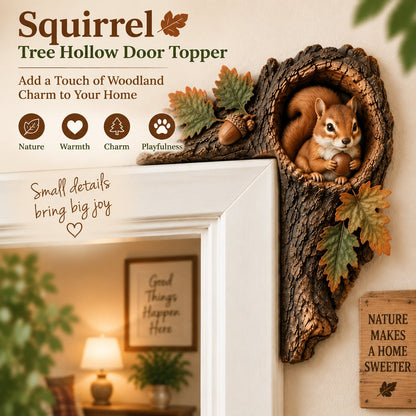 🐿️ Chipmunk Tree Hollow Door Topper