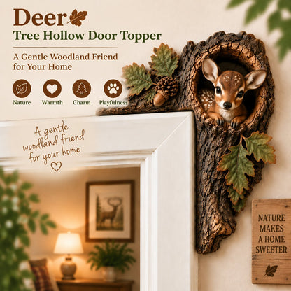 🐿️ Chipmunk Tree Hollow Door Topper