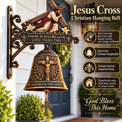 ✝️ Jesus Cross Christian Hanging Bell