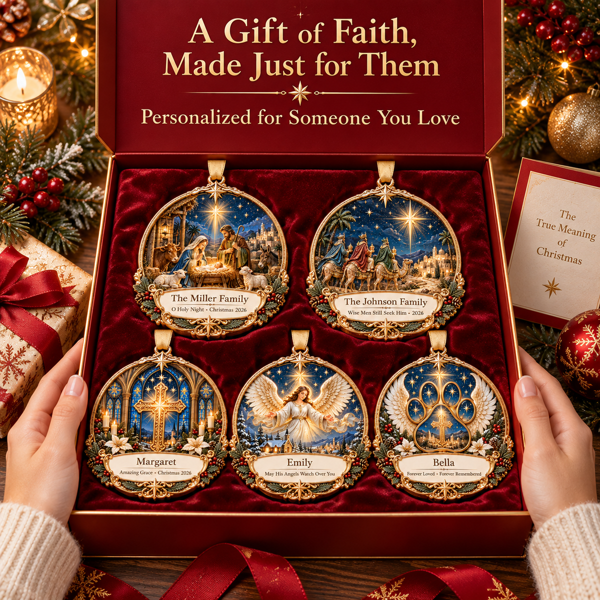 ✨ Personalized Christian Christmas Ornament