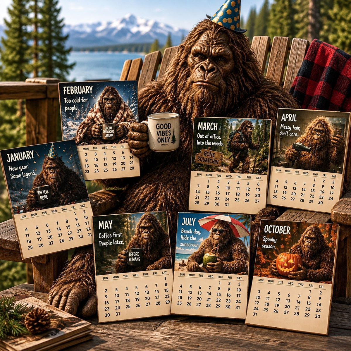 🦶 2027 Daily Life Calendar – Life Is Better When You're Off the Grid! 🗓️✨