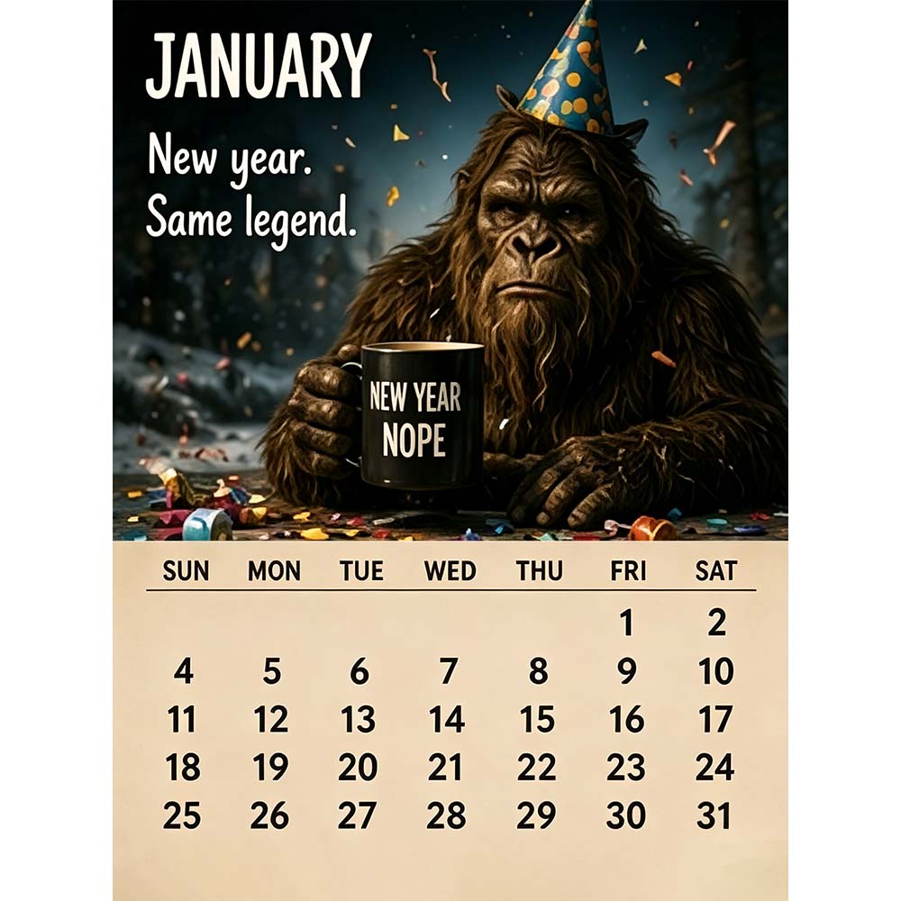 🦶 2027 Daily Life Calendar – Life Is Better When You're Off the Grid! 🗓️✨