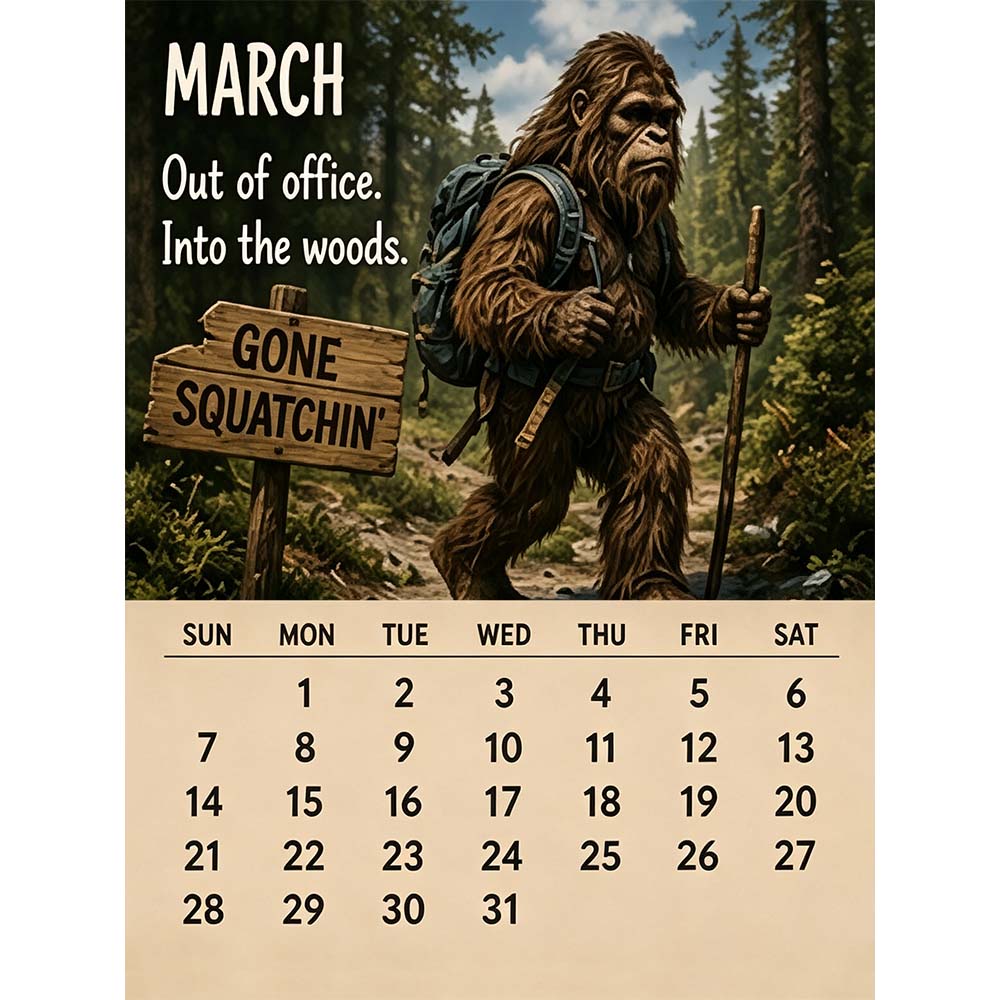 🦶 2027 Daily Life Calendar – Life Is Better When You're Off the Grid! 🗓️✨
