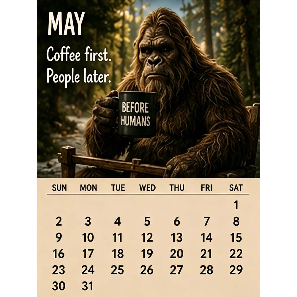 🦶 2027 Daily Life Calendar – Life Is Better When You're Off the Grid! 🗓️✨