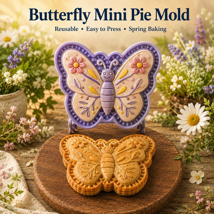 🌸 8-Design Spring Garden Mini Pie Mold Collection – Reusable Embossed Molds for Shaping Detailed Bee, Butterfly, Ladybug, Sunflower, Cottage &amp; More 🥧✨