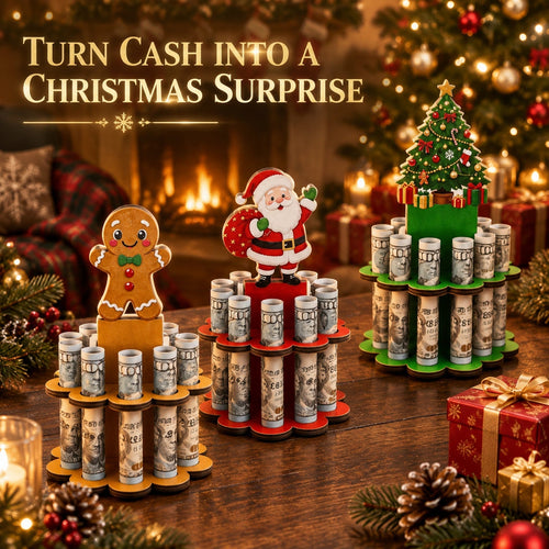 🎁Christmas Tabletop Wooden Money Holder