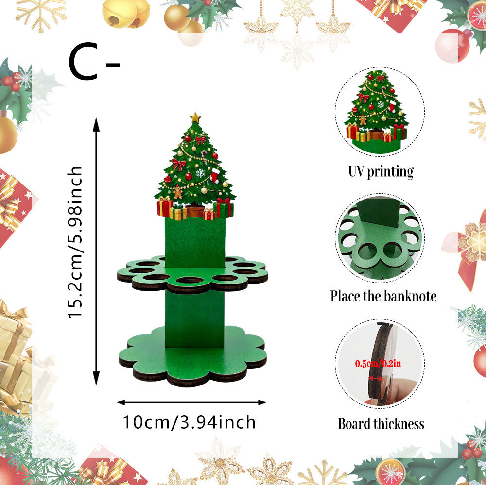 🎁Christmas Tabletop Wooden Money Holder