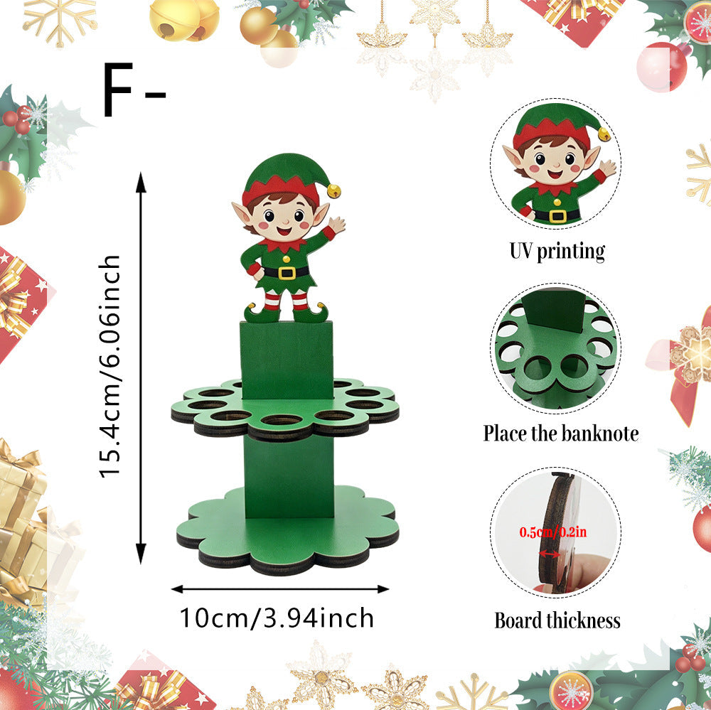 🎁Christmas Tabletop Wooden Money Holder