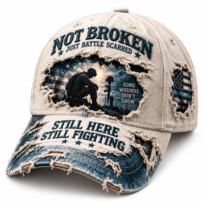 🎗️ Veteran Mental Health Awareness PTSD Printed Baseball Cap