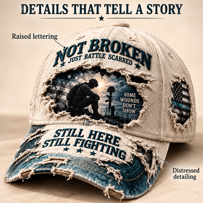 🎗️ Veteran Mental Health Awareness PTSD Printed Baseball Cap