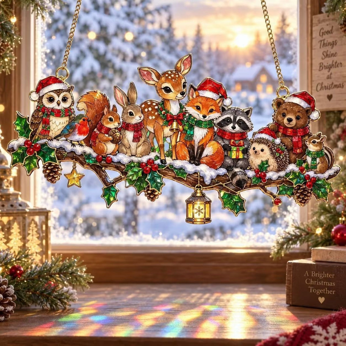 🎄Christmas Animals Window Hanging