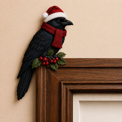 Christmas Bird Peekaboo Door Frame Corner Decor