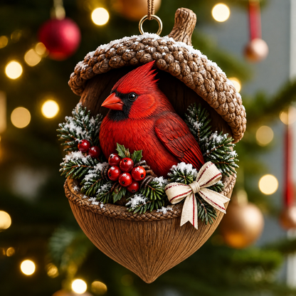 🌰Forest Animal Acorn Cabin Ornament