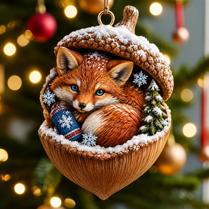 🌰Forest Animal Acorn Cabin Ornament